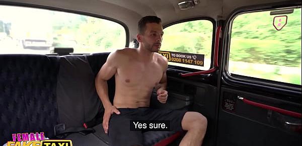  Female Fake Taxi Billie Star fucking a Dutch guy who has a bendy banana cock